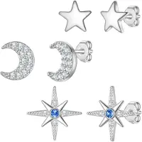 Yokoamii Boucles d'oreilles argent