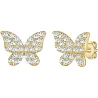 Yokoamii Boucles d'oreilles jaune d'or