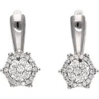 Faina Boucles d'oreilles argent / transparent