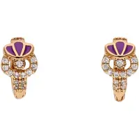 NAEMI Boucles d'oreilles or / violet / transparent