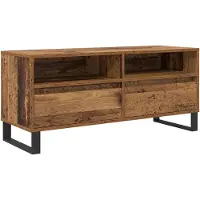 vidaXL Armoire TV Vieux bois 100 x 34,5 x 44,5 cm Bois composite et fer