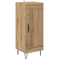 vidaXL Sideboard chêne Artisan 34,5 x 34 x 90 cm bois composite et fer