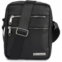 Beltimore Sac à bandoulière noir en cuir de haute qualité pour hommes