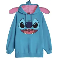 Lilo & Stitch Sweat-shirt à capuche Disney de - Stitch - M - XXL - pour Femme - bleu - Taille XL