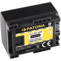 PATONA Batterie f. Canon BP819 BP827 BP808 BP809 HF100 HG-20 sans fil (Batterie de l'appareil photo), Alimentation pour appareil photo, Noir