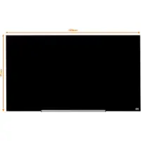 Nobo Tableau en verre Diamond , magnétique, attachable, noir, 1260 x 710