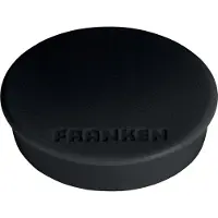 Franken aimants puissants , ronds, jusqu'à 2,5 kg, vernis spécial, Ø 38 mm, plastique, noir, 10 pièces