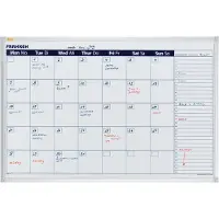 Franken Calendrier X-tra!Line VO-7, aperçu mensuel ou sur 7 jours, magnétique, plateau de rangement, L 900 x H 600 mm, acier &amp; aluminium, blanc