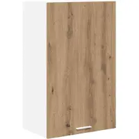 vidaXL Armoire suspendue Riga Chêne Artisan et Blanc 50 x 31 x 80 cm