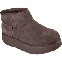 SKECHERS Bottes d'hiver pour femmes en cuir velours, sans lacets, pointure 36 EU