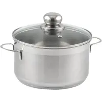 City marmite à viande avec couvercle en verre, acier inoxydable, ø : 160 mm