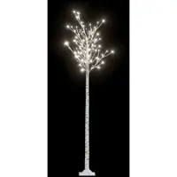 vidaXL Sapin de Noël 200 LED blanc froid Saule 2,2 m Int/Ext
