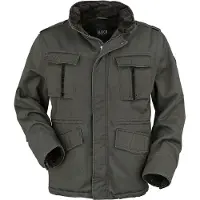 E.M.P. Merchandising Handelsgesellschaft Manteau d'hiver de - Veste avec capuche dissimulée - S - M - pour Homme - camouflage kaki - Taille S