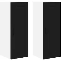vidaXL Armoire murale LUCCA, lot de 2, noir, 30 x 31 x 80 cm, aggloméré