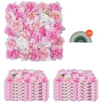 Vevor Panneau Mural Décoratif Floral 12 PCS Mur à Fleurs Artificielles 3D