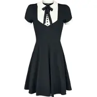 Jawbreaker Robe courte Gothic de - Robe In A Mood - XS - 3XL - pour Femme - noir/blanc - Taille S