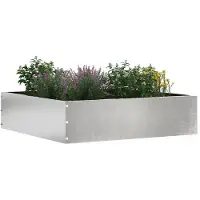vidaXL Bordure de pelouse Argent 50 x 50 x 13 cm Acier inoxydable