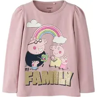 Name it T-Shirt 'NMFNora Peppa' or / mauve / rose / blanc