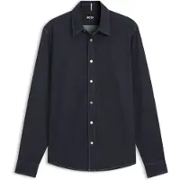 BOSS Chemise Regular Fit en denim stretch indigo