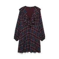 Vero Moda Robe 'VMEmilie' bleu / bleu clair / lie de vin