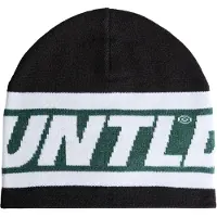 Bershka Bonnet vert / noir / blanc