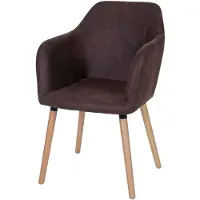 Generique Chaise de séjour / salle à manger Malmö T381, style rétro des années 50 tissu, vintage marron foncé