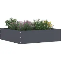 vidaXL Bordure de jardin, 50 x 50 x 13 cm, acier, anthracite