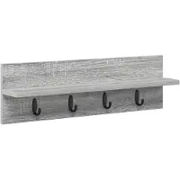 vidaXL Porte-manteau mural avec étagère Sonoma gris 60 x 10.5 x 18 cm