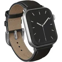 Burga Bracelet en cuir véritable pour Apple Watch | 38/40/41/42 mm - Don't Text / Silver
