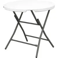 Wellhome 80x80x74 Cm Folding Cocktail Table Argenté