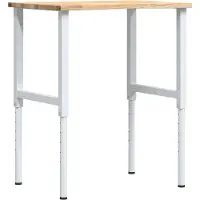 vidaXL Établi 80x60x(71,5-98) cm Chêne massif