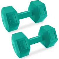 Spokey Jeu d'haltères 2 x 5kg jeu de 2 haltères avec poignées antidérapantes pour la musculation haltères home training