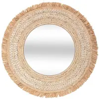 Atmosphera Miroir mural Tressé naturel D 67 cm