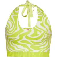 Mymo Tops en tricot vert / blanc cassé