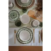 Keramika Set de vaisselle - Timeless Green Stackable - 20 pièces - 4 personnes - faïence
