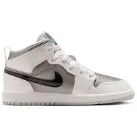 Jordan Aj1 Mid - Sneakers Bébé - Gris - Pointure 28 - Cuir