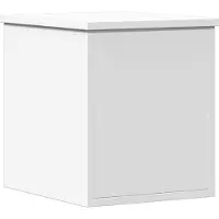 vidaXL Coffre blanc 30x35x35 cm Bois composite