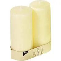 Papstar Stumpenkerzen "Ivory" mit Flachkopf