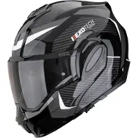Scorpion EXO-TECH Evo Pro Acuti Casque Modulable Noir/Argenté S unisex