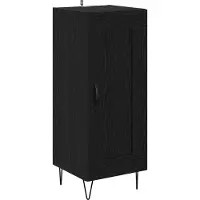 vidaXL Sideboard noir imitation chêne 34,5 x 34 x 90 cm