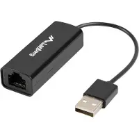 Lanberg NC-0100-01 Adaptateur d'interface de câble/de genre USB-A RJ-45 noir (USB, RJ45 (1x)), Adaptateur réseau, Noir
