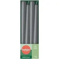 Bolsius Anthrazit 8er-Set - 7 Stunden Brenndauer - Parfümfrei - Veganes Pflanzenwachs