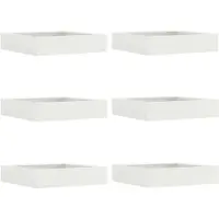 vidaXL Bordure de pelouse 6 pcs Blanc 60 x 60 x 13 cm Acier