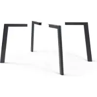 En.casa Pieds de table 'Hostang' set de 4 pièces acier 50 x 8 x 71 cm noir