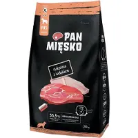 PAN MIĘSKO Cielęcina z indykiem dla psów chrupki XL 2x20 kg