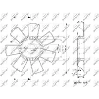 NRF Roue du souffleur, refroidissement moteur 49844