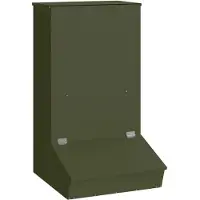 vidaXL Distributeur de nourriture pour animaux, vert olive, 55 x 51 x 91,5 cm, capacité de 20 kg