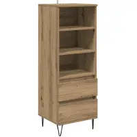 vidaXL Highboard Chêne Artisan 40 x 36 x 110 cm Matériau dérivé du bois