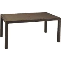 Keter Table de salle à manger Melody - 161 x 95 x 75 cm - Marron
