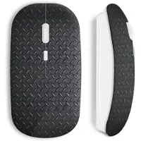 MANIACASE Souris sans fil - Plaque d'acier - Noir - Compatible Mac et PC - USB - WiFi